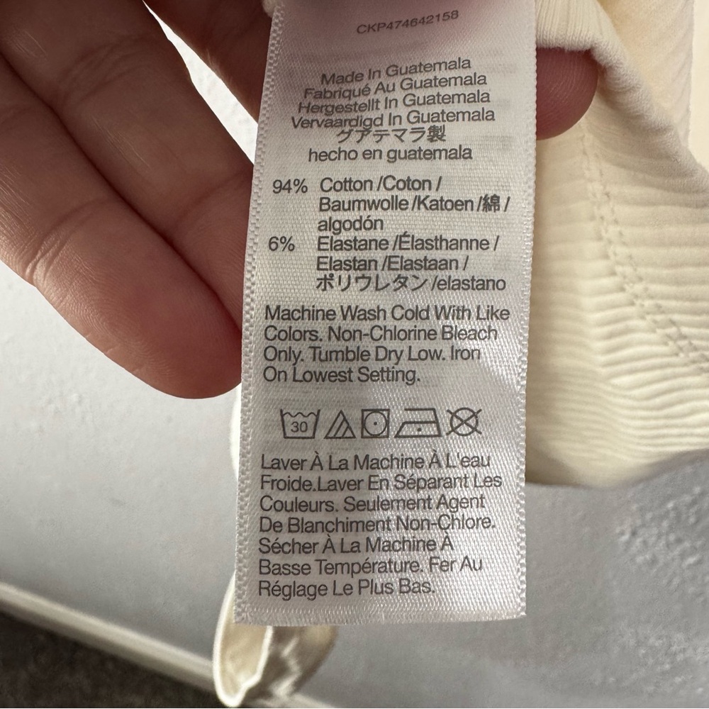 Madewell cream open back Ribbed Bodysuit large - Picture 5 of 7